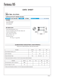 Datasheet DL4754A производства Formosa